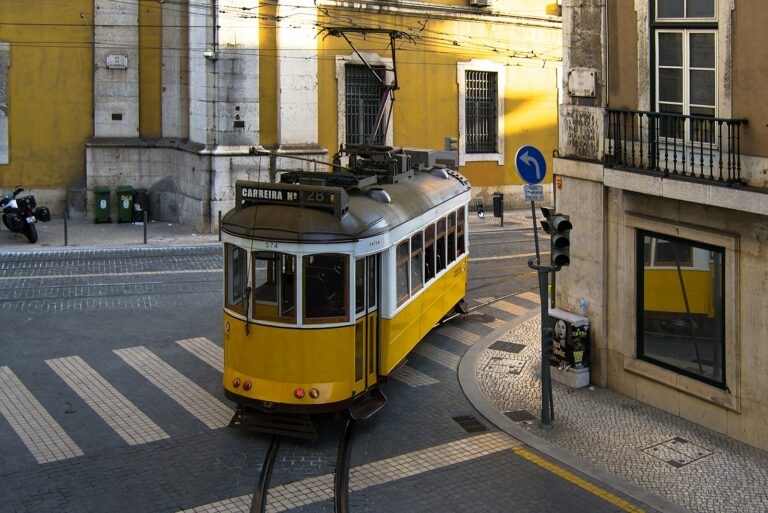 yellow and black train in the city